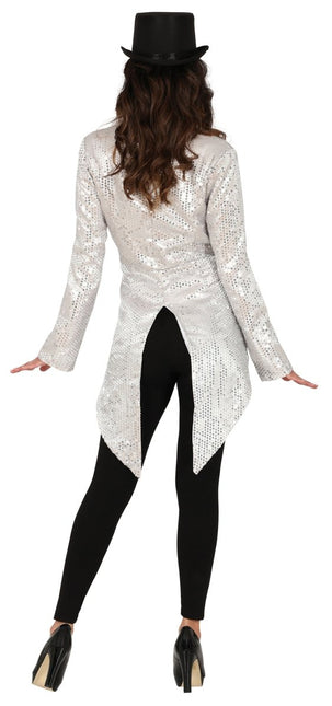 Zilveren Blazer Dames Pailletten - Partywinkel - 8434077889671