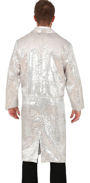 Zilveren Blazer Heren Pailletten - Partywinkel - 8434077889732