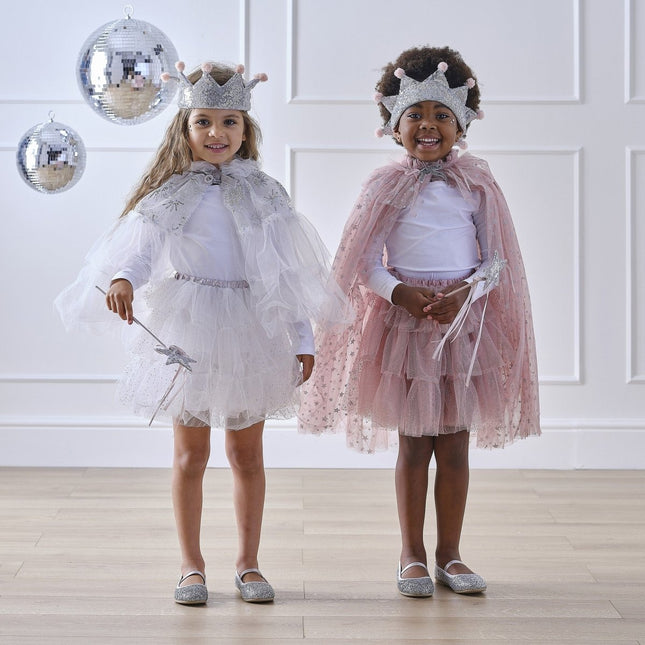 Zilveren Cape Meisje van Ginger Ray koop je bij Partywinkel