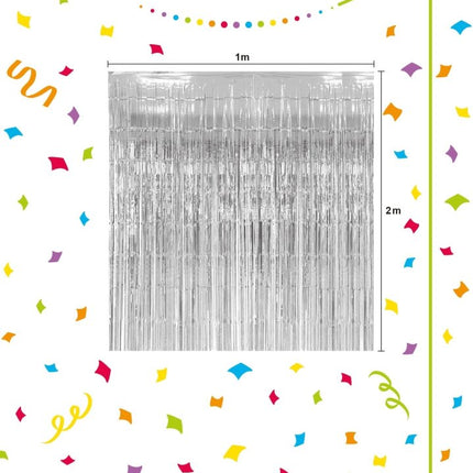 Zilveren Deurgordijn 2m van Procos koop je bij Partywinkel