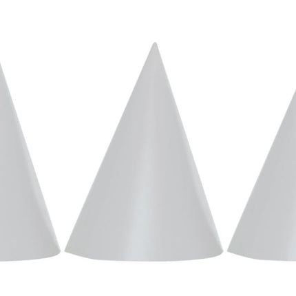 Zilveren Feesthoedjes 6st van Procos koop je bij Partywinkel