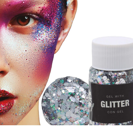 Zilveren Glitter Gel van Fiestas Guirca koop je bij Partywinkel
