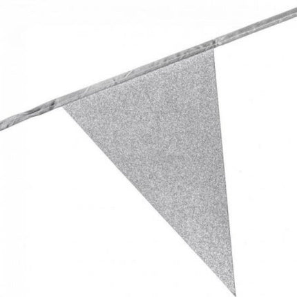 Zilveren Glitter Slingers 6m van Haza Witbaard koop je bij Partywinkel
