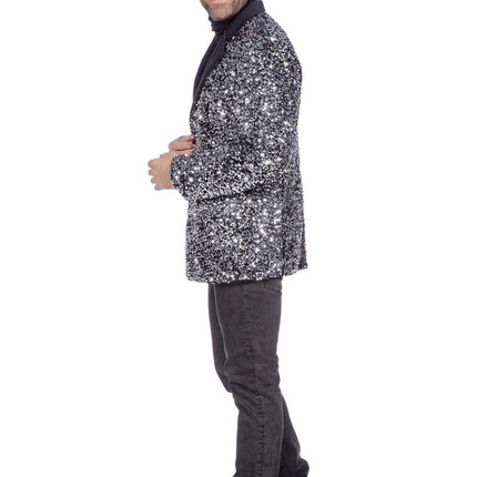 Zilveren Jas Heren Pailletten van Wilbers & Wilbers koop je bij Partywinkel