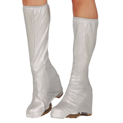 Zilveren Laarskappen 45cm - Partywinkel - 8434077270868