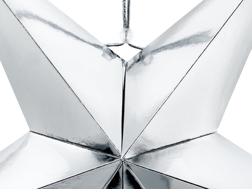 Zilveren Lampion Ster 70cm van Partydeco koop je bij Partywinkel