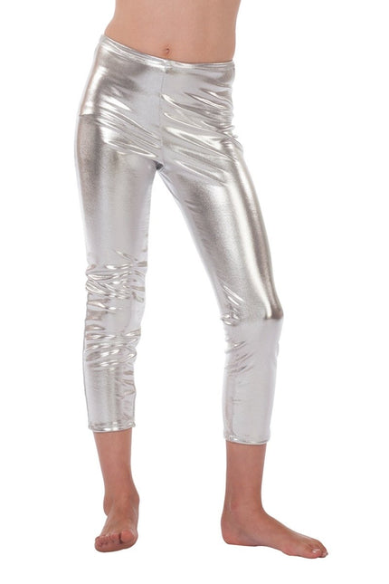 Zilveren Legging Driekwart Kind van Wilbers & Wilbers koop je bij Partywinkel