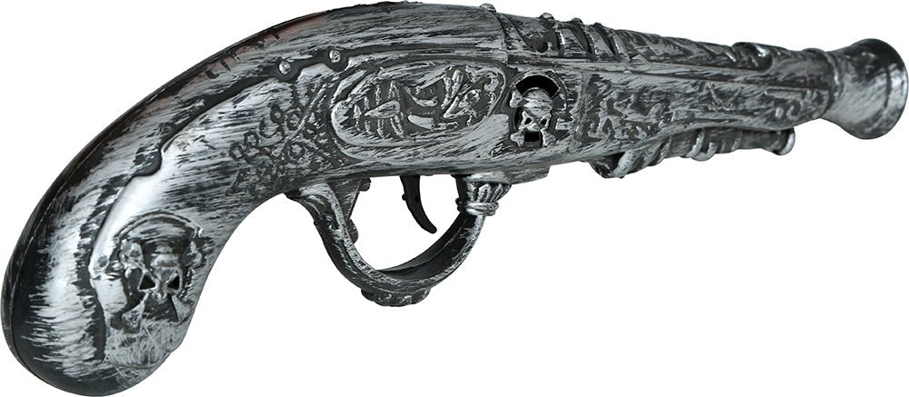 Zilveren Nep Pistool 30cm - Partywinkel - 8434077165836