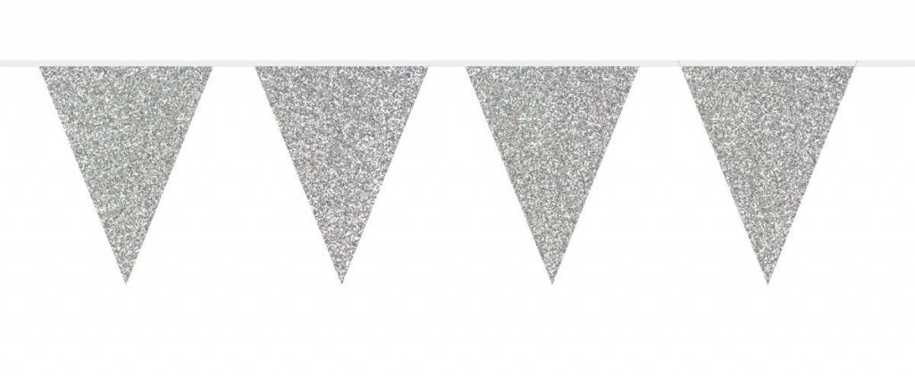 Zilveren Slingers Glitter 6m van WeFiesta koop je bij Partywinkel