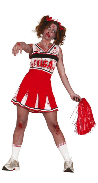 Zombie Halloween Kostuum Dames Cheerleader van Fiestas Guirca koop je bij Partywinkel
