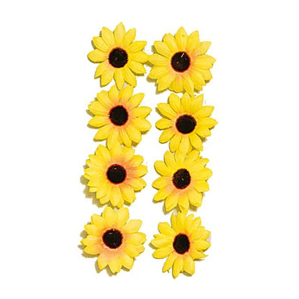 Zonnebloemen Decoratie 4cm 30st van CHAKS koop je bij Partywinkel