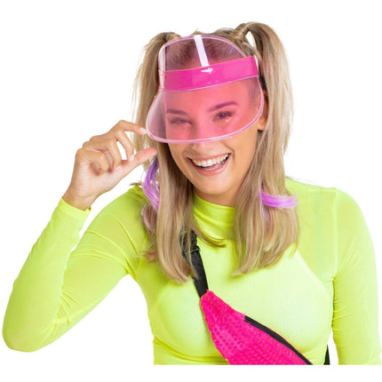 Zonneklep Neon Roze van Folat koop je bij Partywinkel