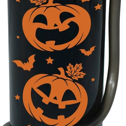 Zwart Beker Pompoen Met Rietje van Fiestas Guirca koop je bij Partywinkel
