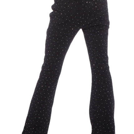 Zwart Broek Glitter Flared van Wilbers & Wilbers koop je bij Partywinkel