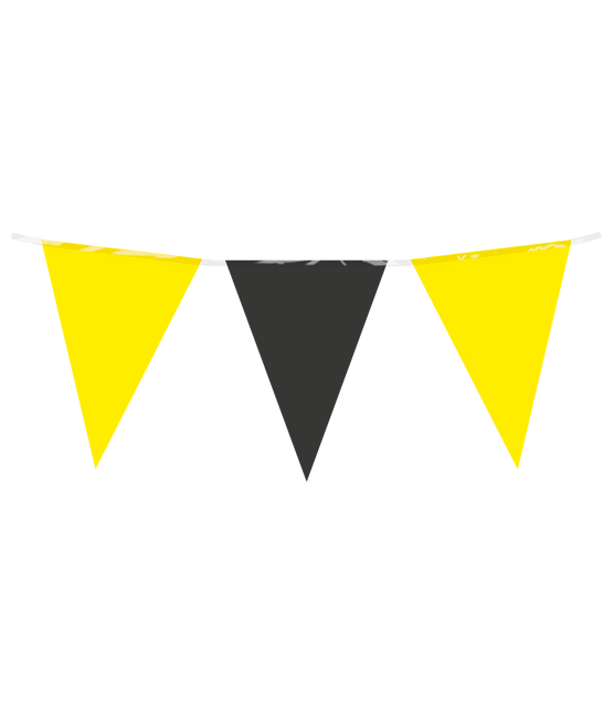 Zwart Gele Slinger 10m - Partywinkel - 8716764245589