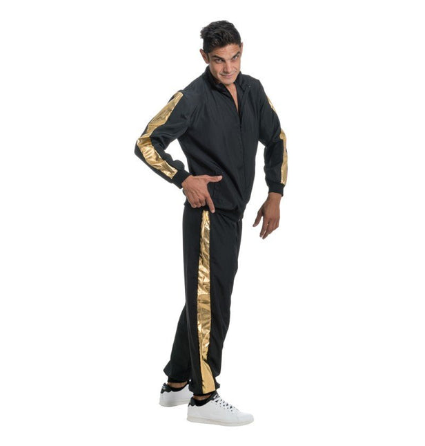 Zwart - Gouden Rapper Outfit – 2 - Delig van CHAKS koop je bij Partywinkel