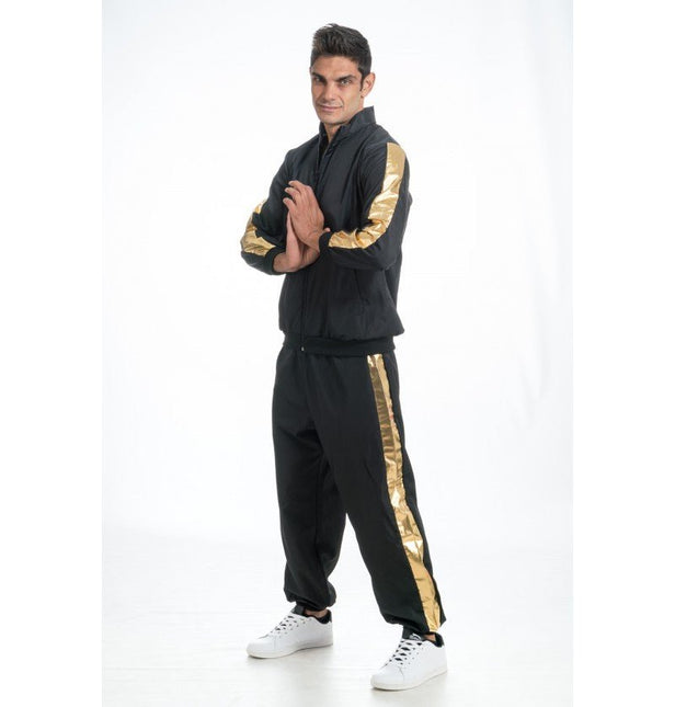 Zwart - Gouden Rapper Outfit – 2 - Delig van CHAKS koop je bij Partywinkel