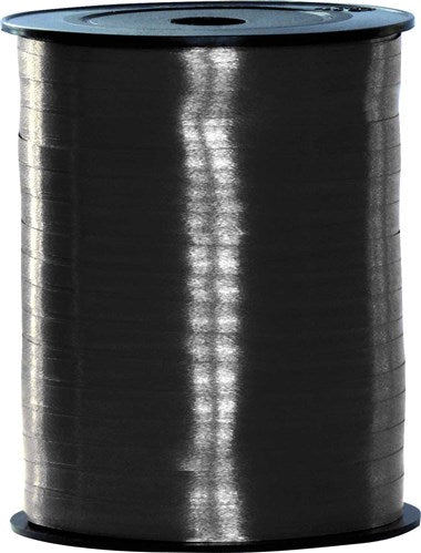 Zwart Lint 5Mm Metallic 500m van Haza Witbaard koop je bij Partywinkel