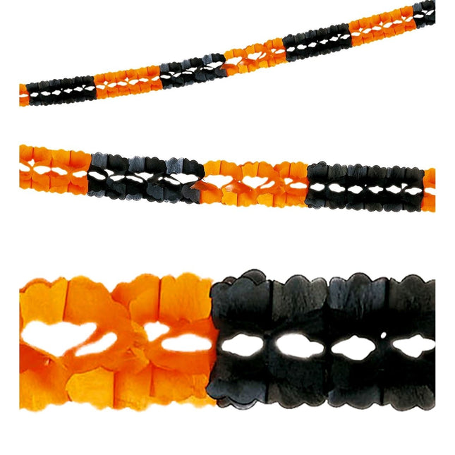 Zwart Oranje Slinger 4m van Widmann koop je bij Partywinkel