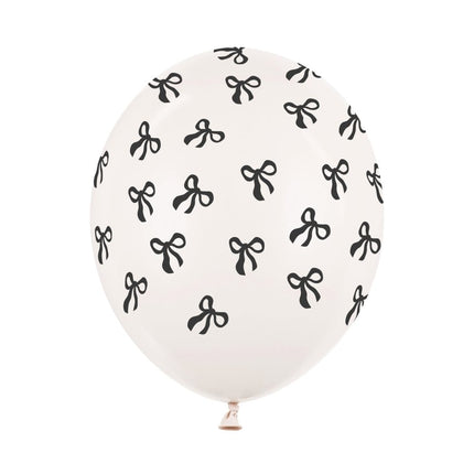 Zwart Witte Ballonnen 30cm 6st van Partydeco koop je bij Partywinkel