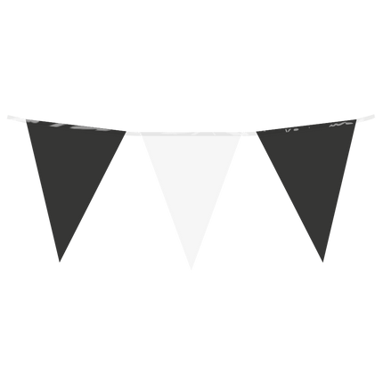 Zwart Witte Slinger 10m - Partywinkel - 8716764245404