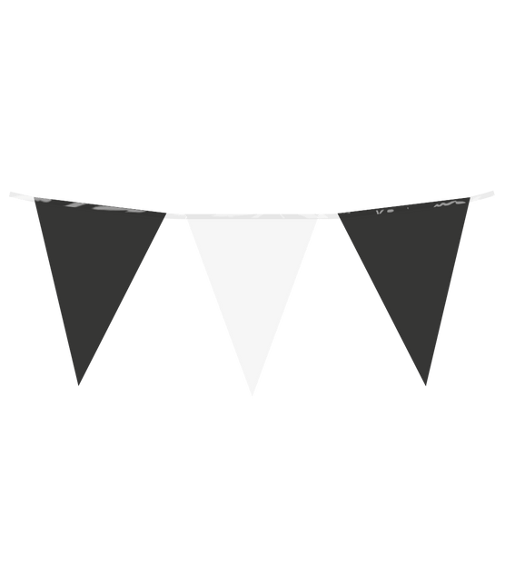 Zwart Witte Slinger 10m - Partywinkel - 8716764245404