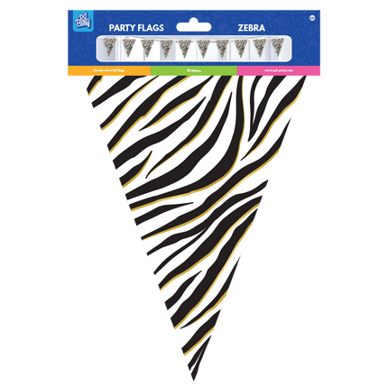 Zwart Witte Slinger Zebra Print 10m van Paper Dreams koop je bij Partywinkel