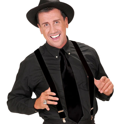 Zwart Zilveren Bretels van Widmann koop je bij Partywinkel