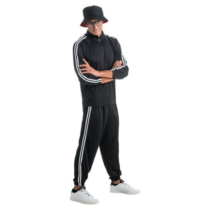 Zwart - Zilveren Rapper Outfit – 2 - Delig van CHAKS koop je bij Partywinkel