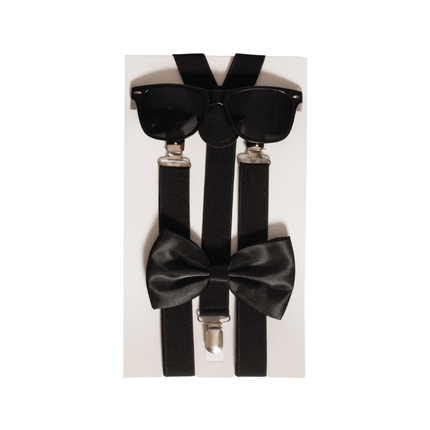 Zwarte Accessoireset 3 delig van Partychimp koop je bij Partywinkel