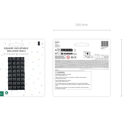 Zwarte Ballonnen Muur 1,43m van Partydeco koop je bij Partywinkel