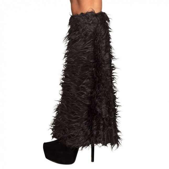 Zwarte Beenwarmers Pluche van Boland koop je bij Partywinkel