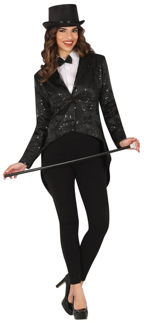 Zwarte Blazer Dames Pailletten - Partywinkel - 8434077889640