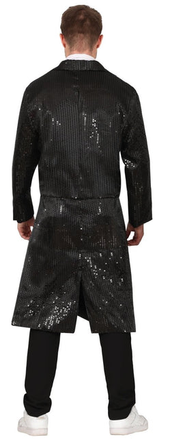 Zwarte Blazer Heren Pailletten - Partywinkel - 8434077889701