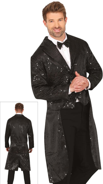 Zwarte Blazer Heren Pailletten - Partywinkel - 8434077889701