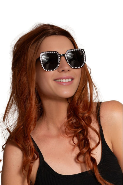 Zwarte Bril Bling van Partychimp koop je bij Partywinkel