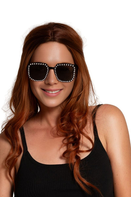 Zwarte Bril Bling van Partychimp koop je bij Partywinkel