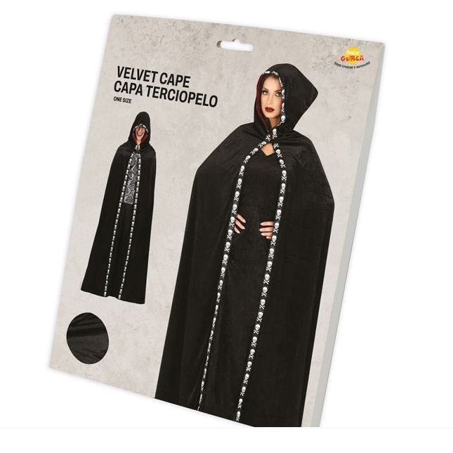 Zwarte Cape Fluweel 1,5m - Partywinkel - 8434077260814