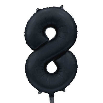 Zwarte Cijfer Ballon 8 Jaar Glans 86cm van WeFiesta koop je bij Partywinkel