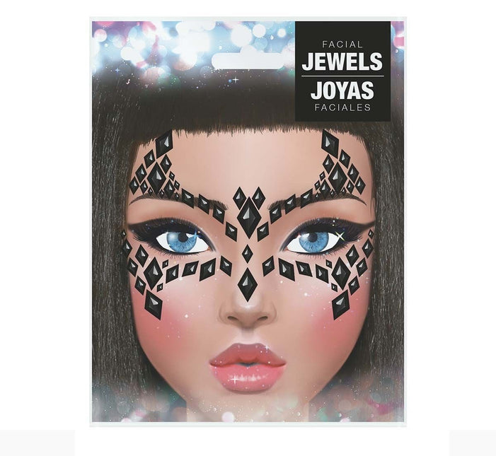 Zwarte Gezicht Stickers Vleermuis 30x14 cm van Fiestas Guirca koop je bij Partywinkel