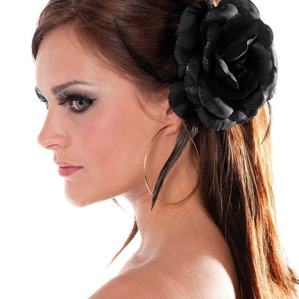 Zwarte Haar Accesoire Roos van Wilbers & Wilbers koop je bij Partywinkel