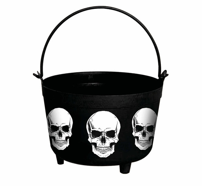 Zwarte Halloween Ketel Skeletten van Fiestas Guirca koop je bij Partywinkel