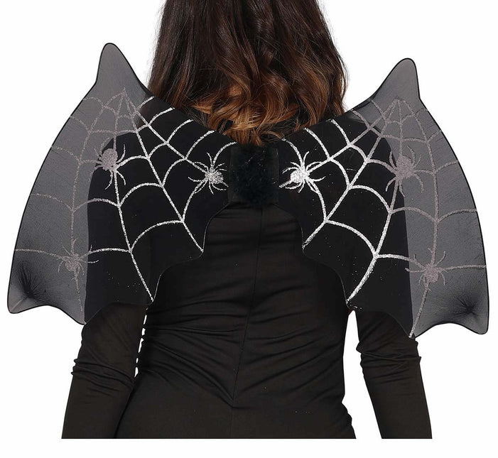 Zwarte Halloween Vleugels Vleermuis 60cm van Fiestas Guirca koop je bij Partywinkel
