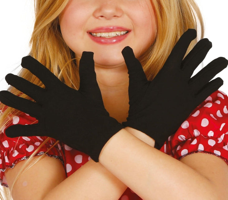 Zwarte Handschoenen Kind 2st - Partywinkel - 8434077185421