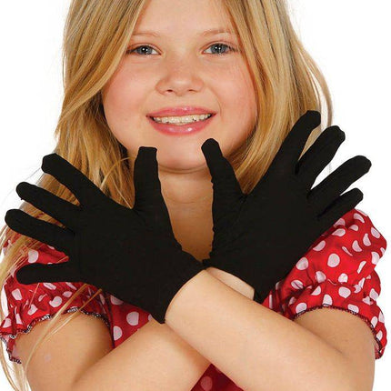 Zwarte Handschoenen Kind 2st - Partywinkel - 8434077185421