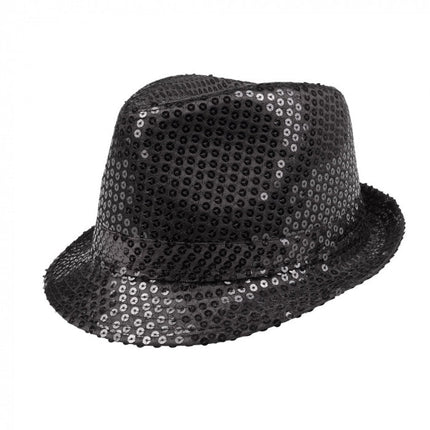 Zwarte Hoed Glitter - Partywinkel - 8712026012951