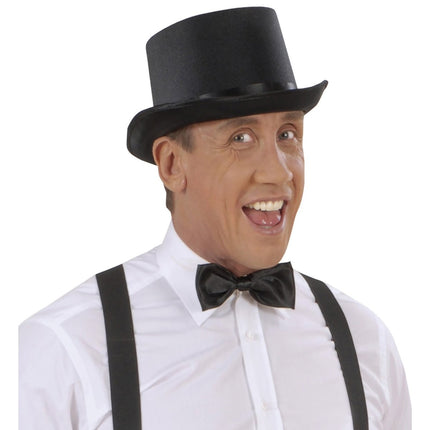 Zwarte Hoge Hoed Satijn van Widmann koop je bij Partywinkel