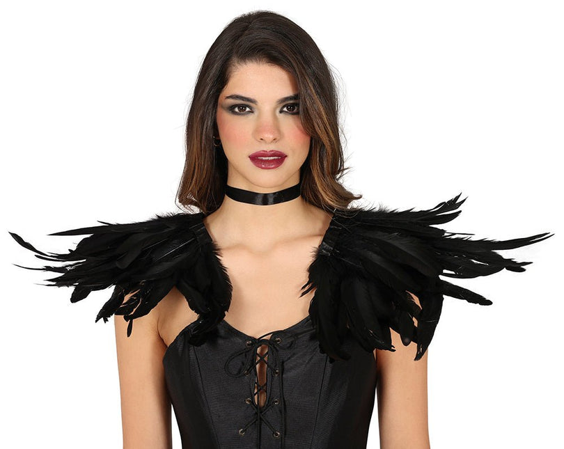 Zwarte Kraag Veren - Partywinkel - 8434077272121