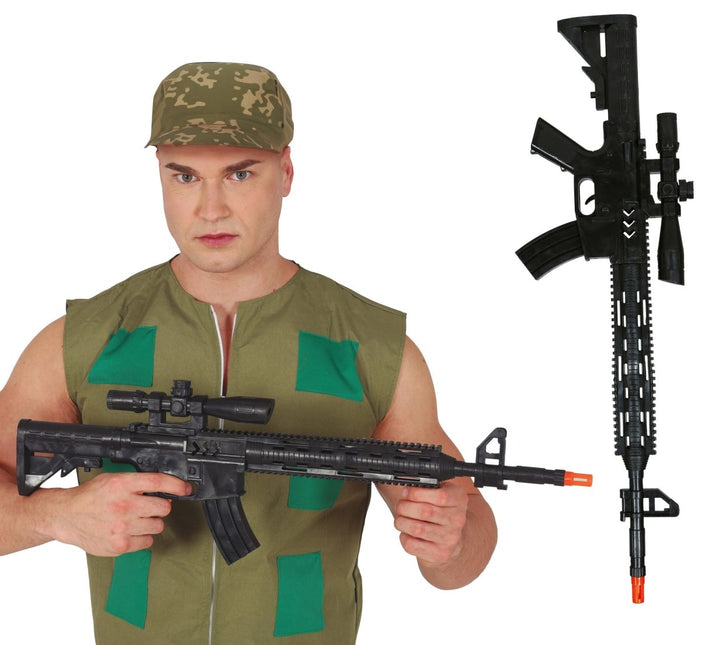 Zwarte Nep Pistool 67cm - Partywinkel - 8434077166536