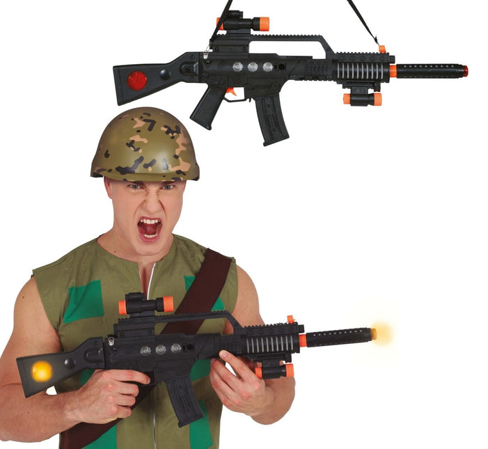 Zwarte Nep Pistool 70cm - Partywinkel - 8434077163597